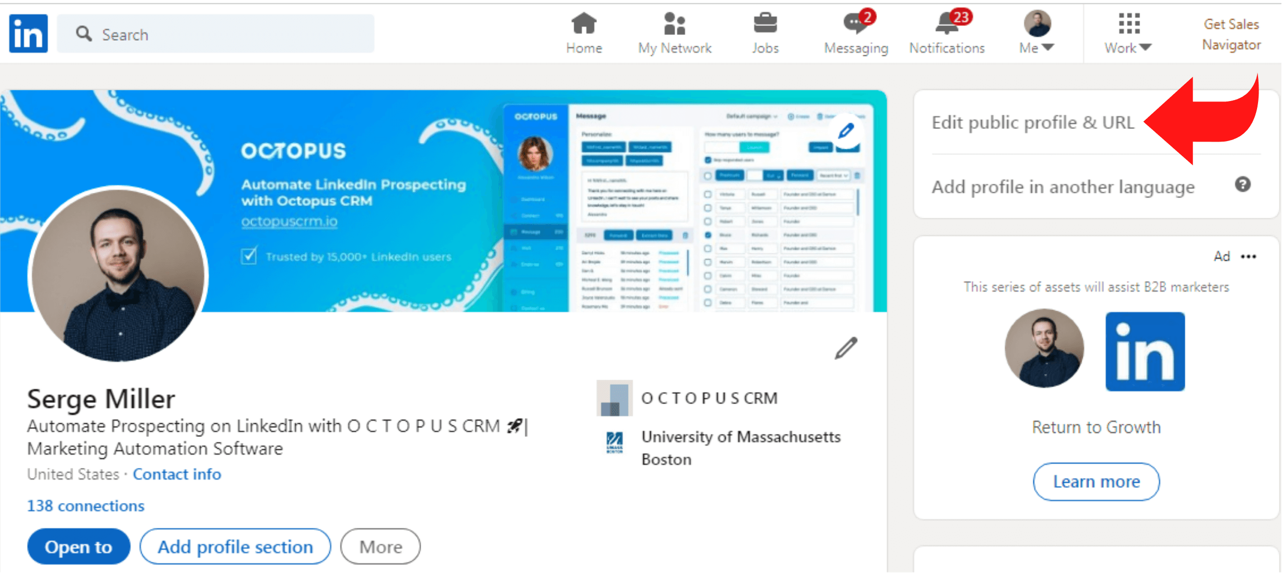 LinkedIn profile search optimization